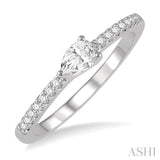 Pear Shape East West Stackable Diamond Ring