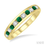 Gemstone & Diamond Wedding Band