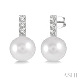 Pearl & Diamond Earrings