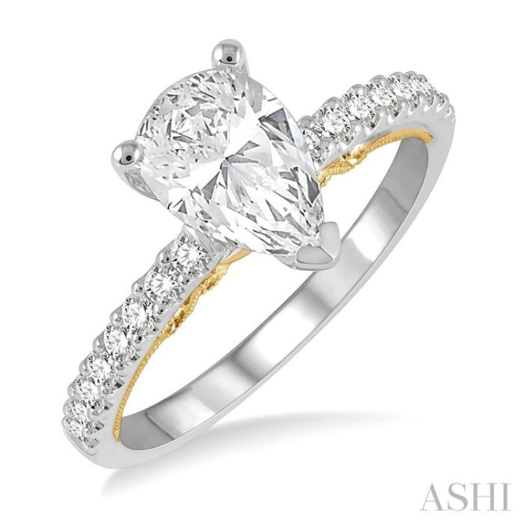 14K Pear Shaped Engagement Ring - 1.00ctw